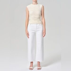 AGOLDE Harper Crop Jeans - Sour Cream